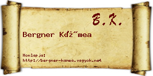 Bergner Kámea névjegykártya